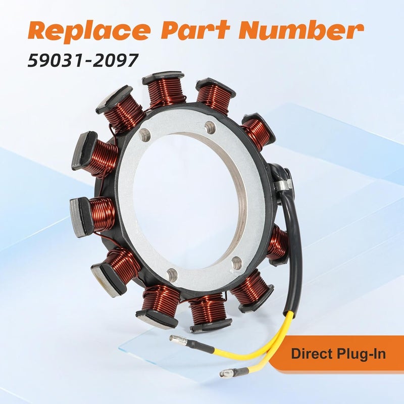 Dilomber Stator Coil 59031-2097 Stator Coil Fits for Kawasaki KAF300 Mule 500 1993-1996, Mule 520 2000-2001, Mule 550 1997-2004, Engine Stator coil - Image 5